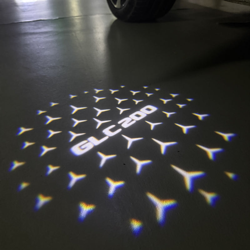 MERCEDES BENZ GLC 200 LOGO PROJECTOT LIGHTS  (quantity 1 = 1 set /2 door lights with 2 logo films)Nr.02M427