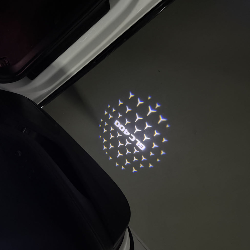 MERCEDES BENZ GLC 400 LOGO PROJECTOT LIGHTS  (quantity 1 = 1 set /2 door lights with 2 logo films)Nr.02M442