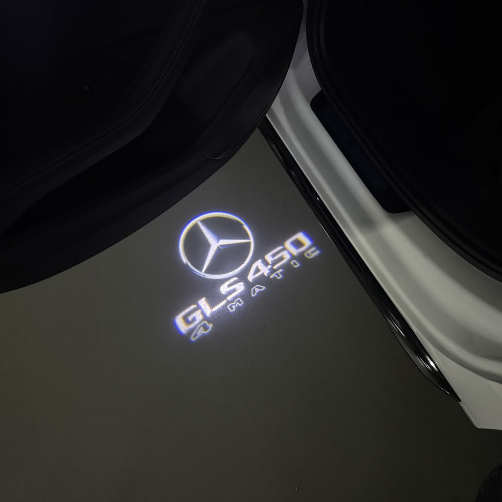 MERCEDES BENZ GLS 450 LOGO PROJECTOT LIGHTS  (quantity 1 = 1 set /2 door lights with 2 logo films)Nr.02M470