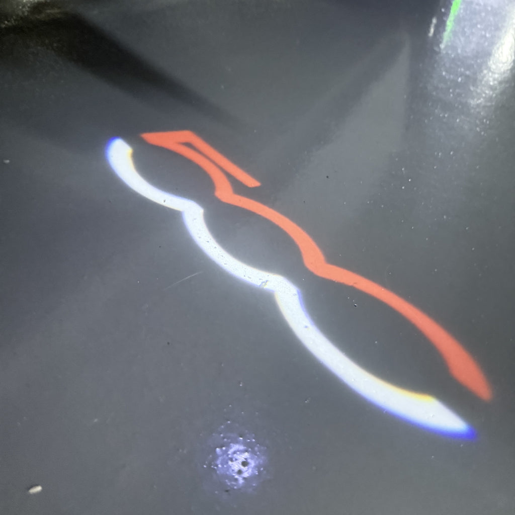 FIAT 500 LOGO PROJECTOT LIGHTS  (quantity  1 =  2 Logo Film /  2 door lights)Nr.48ER14