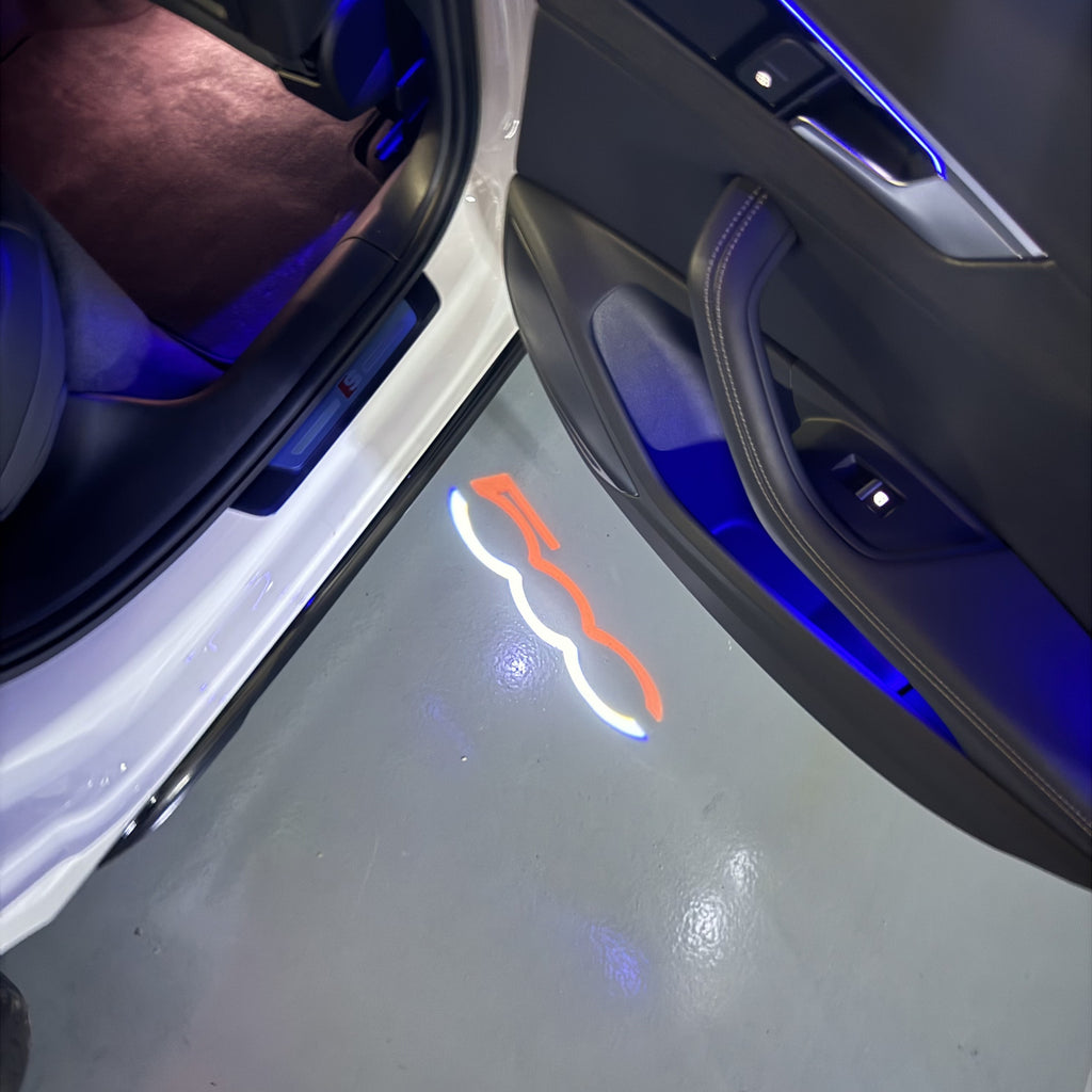 FIAT 500 LOGO PROJECTOT LIGHTS  (quantity  1 =  2 Logo Film /  2 door lights)Nr.48ER14