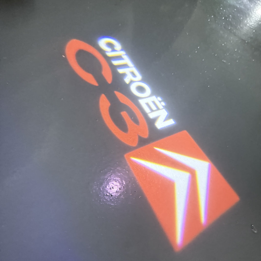 CITROËN C3 LOGO PROJECTOT LIGHTS    (quantity 1 = 2 Logo Films /2 door lights）Nr.2805SY