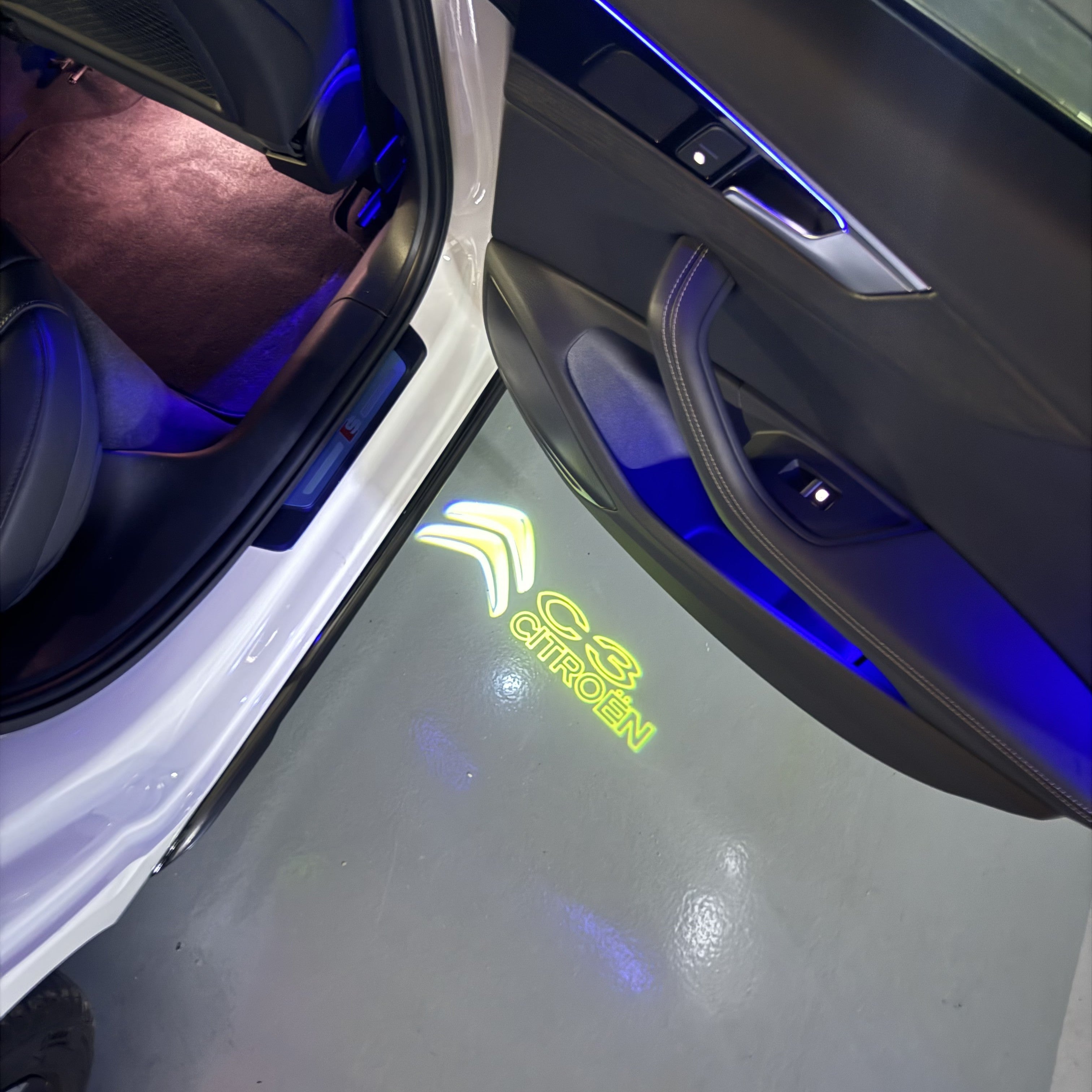 CITROËN C3 LOGO PROJECTOT LIGHTS    (quantity 1 = 2 Logo Films /2 door lights）Nr.2805S4G
