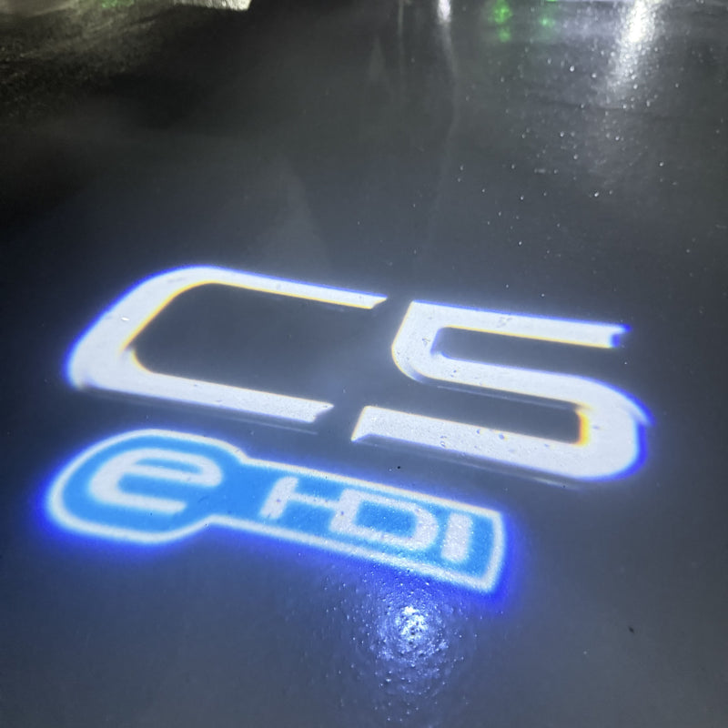 CITROËN ORIGINAL LOGO PROJECTOT LIGHTS Nr.2801 (quantità 1 = 2 pellicole logo /2 luci porta） 