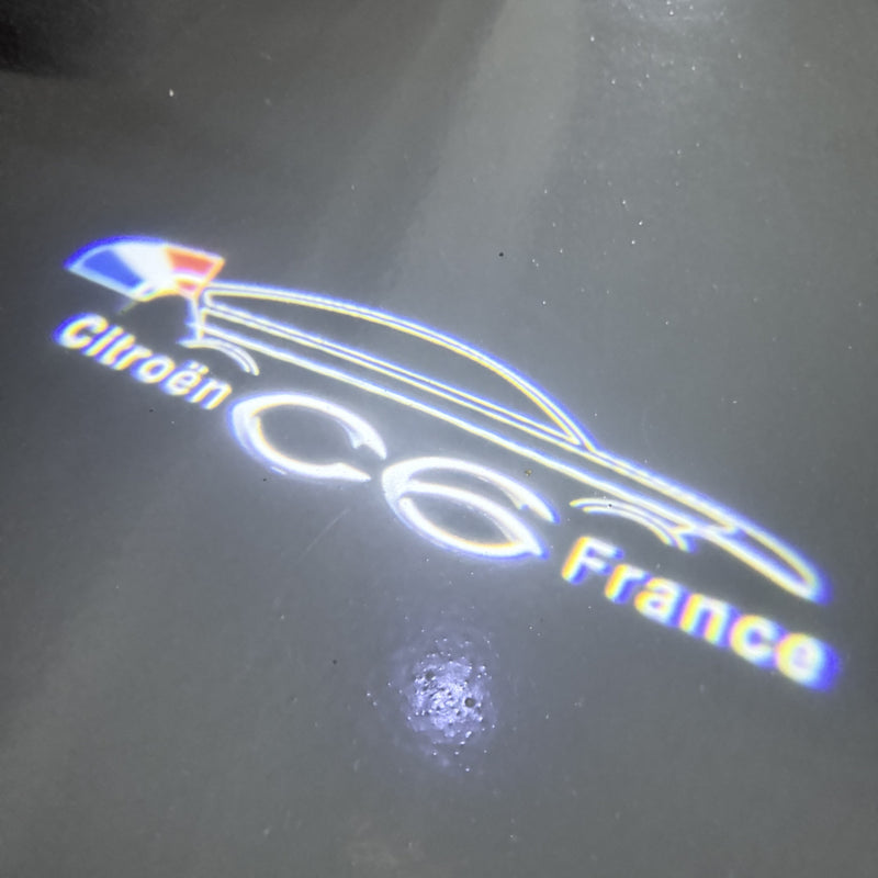 CITROËN C6 LOGO PROJECTOT LIGHTS (quantity 1 = 2 Logo Films /2 door lights）Nr.2805S13b10
