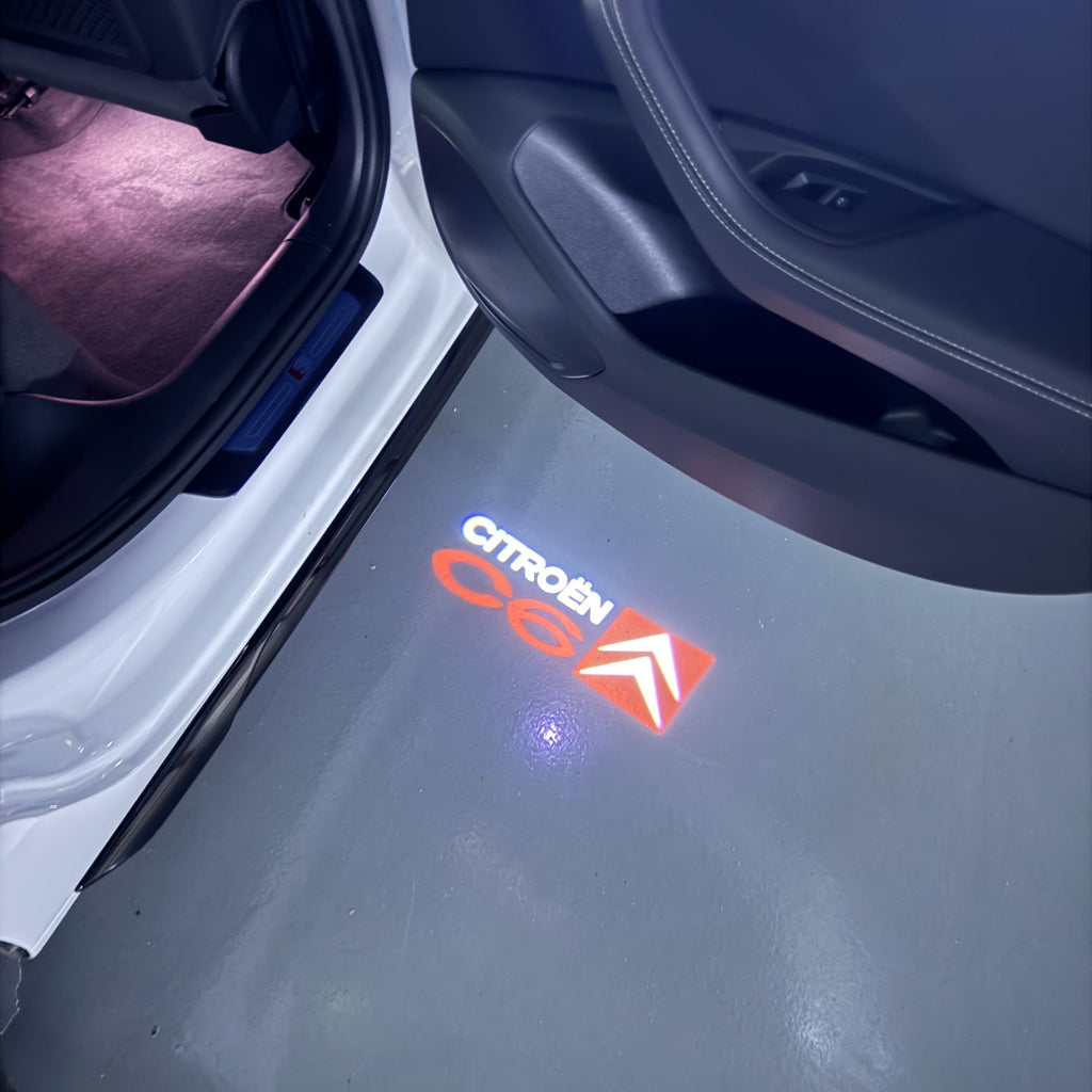 CITROËN C6 LOGO PROJECTOT LIGHTS (quantity 1 = 2 Logo Films /2 door lights）Nr.2805S13b9
