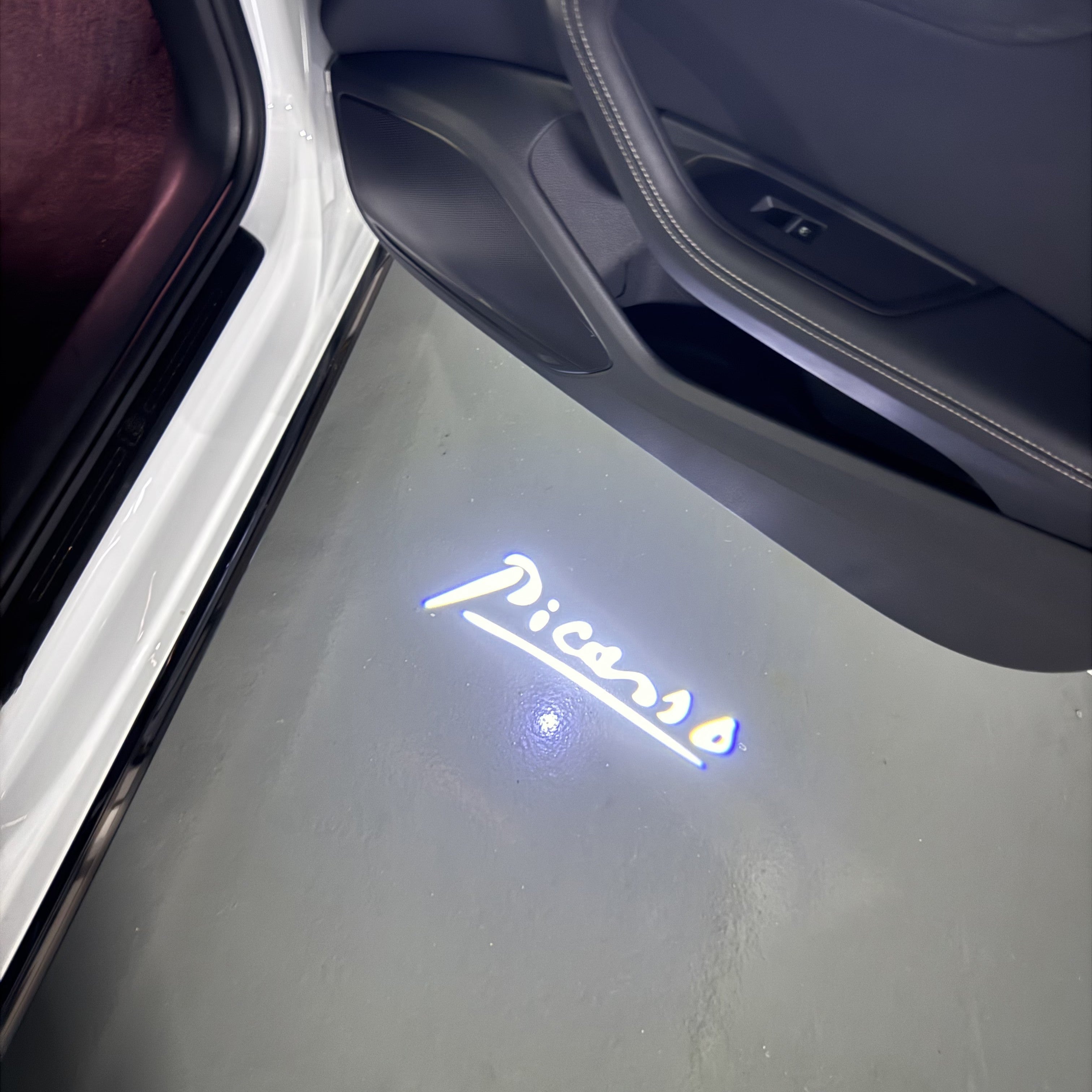 CITROËN PICASSO LOGO PROJECTOT LIGHTS (quantity 1 = 2 Logo Films /2 door lights）Nr.2805S13b1f1w6