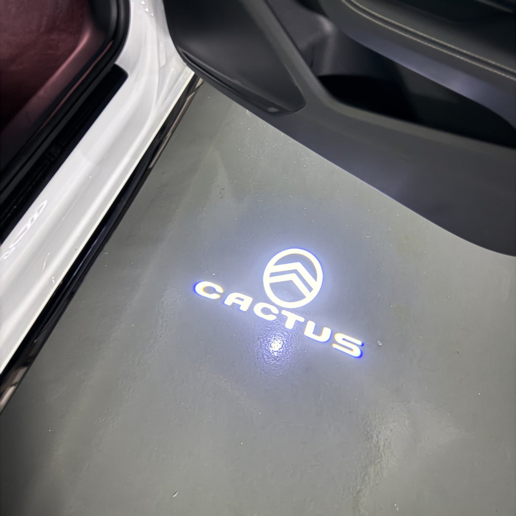 CITROËN CACTUS LOGO PROJECTOT LIGHTS (quantity 1 = 2 Logo Films /2 door lights）Nr.2805S13b1f1w2