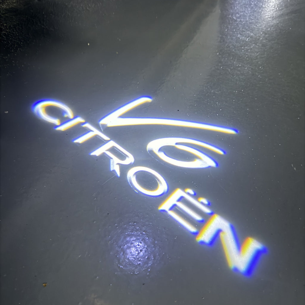 CITROËN V6 LOGO PROJECTOT LIGHTS (quantity 1 = 2 Logo Films /2 door lights）Nr.2805S13b1f1w8
