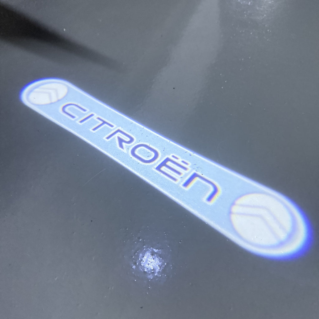 CITROËN ORIGINAL LOGO PROJECTOT LIGHTS (quantity 1 = 2 Logo Films /2 door lights）Nr.2805S13b1f5