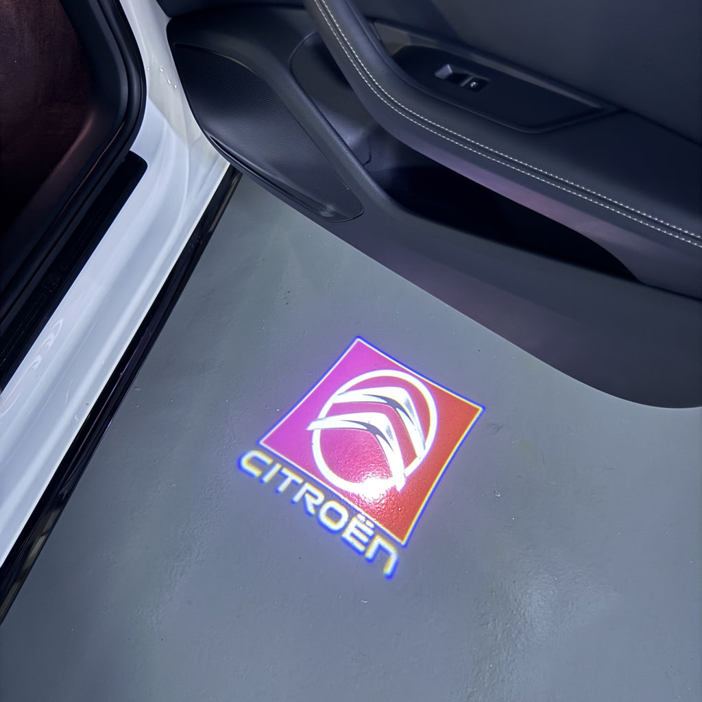 CITROËN ORIGINAL LOGO PROJECTOT LIGHTS (quantity 1 = 2 Logo Films /2 door lights）Nr.2805S13b1f7
