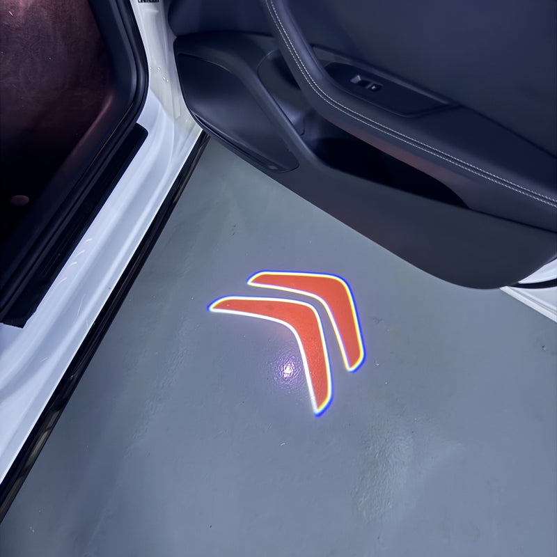CITROËN ORIGINAL LOGO PROJECTOT LIGHTS Nr.2801 (quantità 1 = 2 pellicole logo /2 luci porta） 