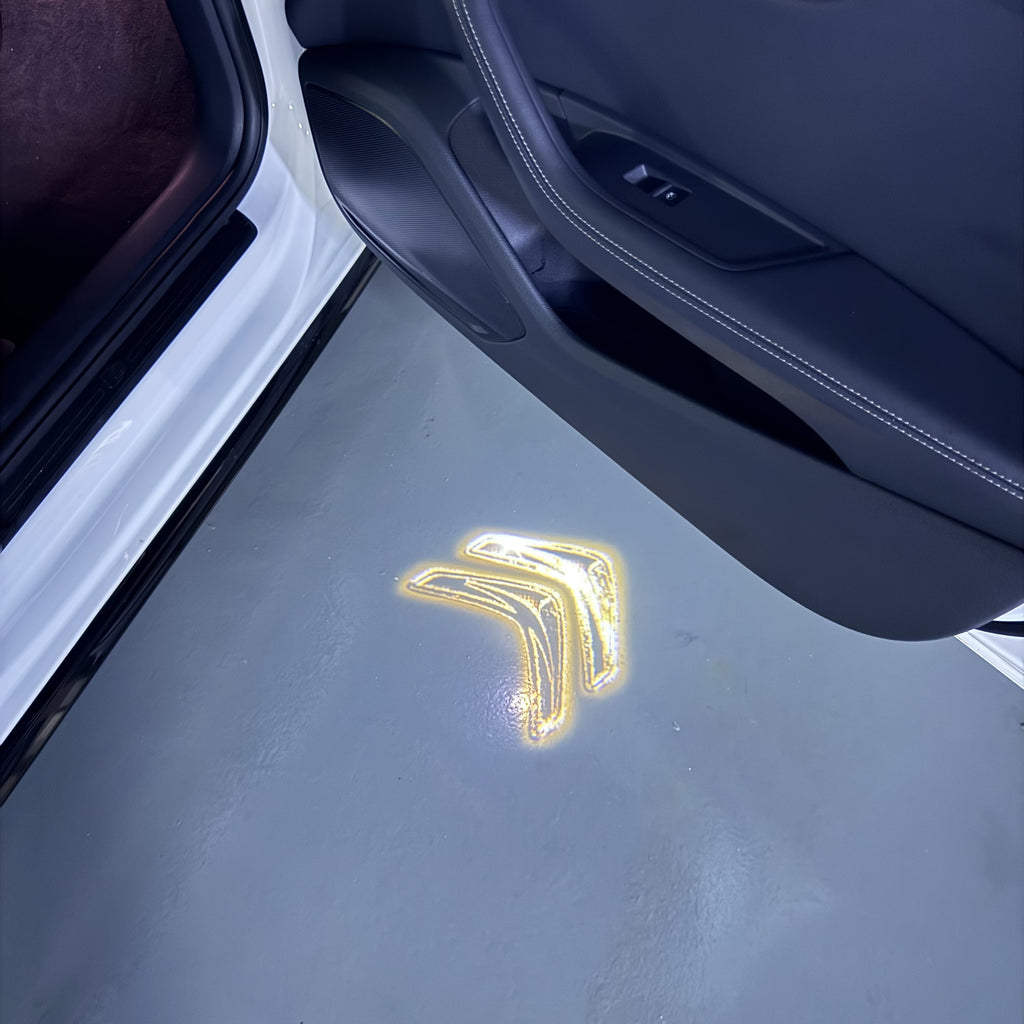 CITROËN ORIGINAL LOGO PROJECTOT LIGHTS (quantity 1 = 2 Logo Films /2 door lights）Nr.2805S13b1f4