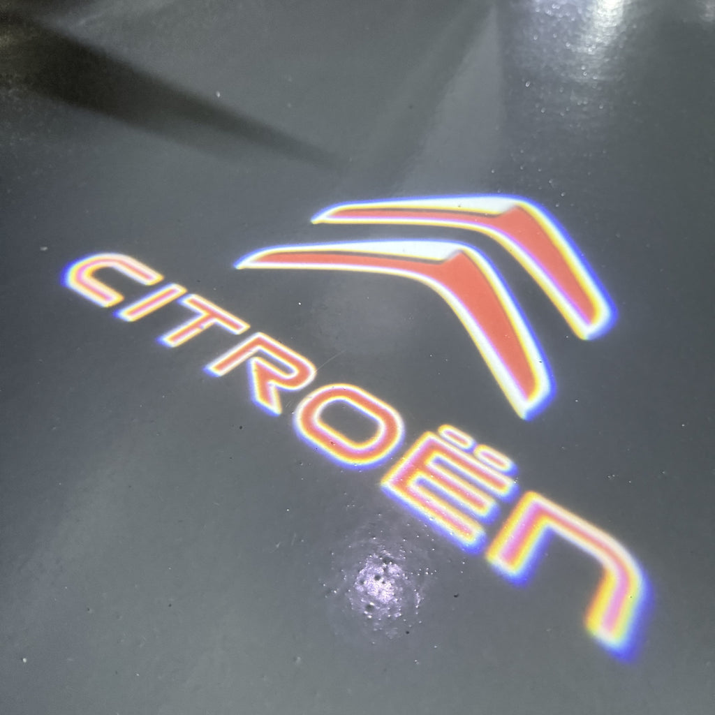 CITROËN ORIGINAL LOGO PROJECTOT LIGHTS (quantity 1 = 2 Logo Films /2 door lights）Nr.2805S13b1f10