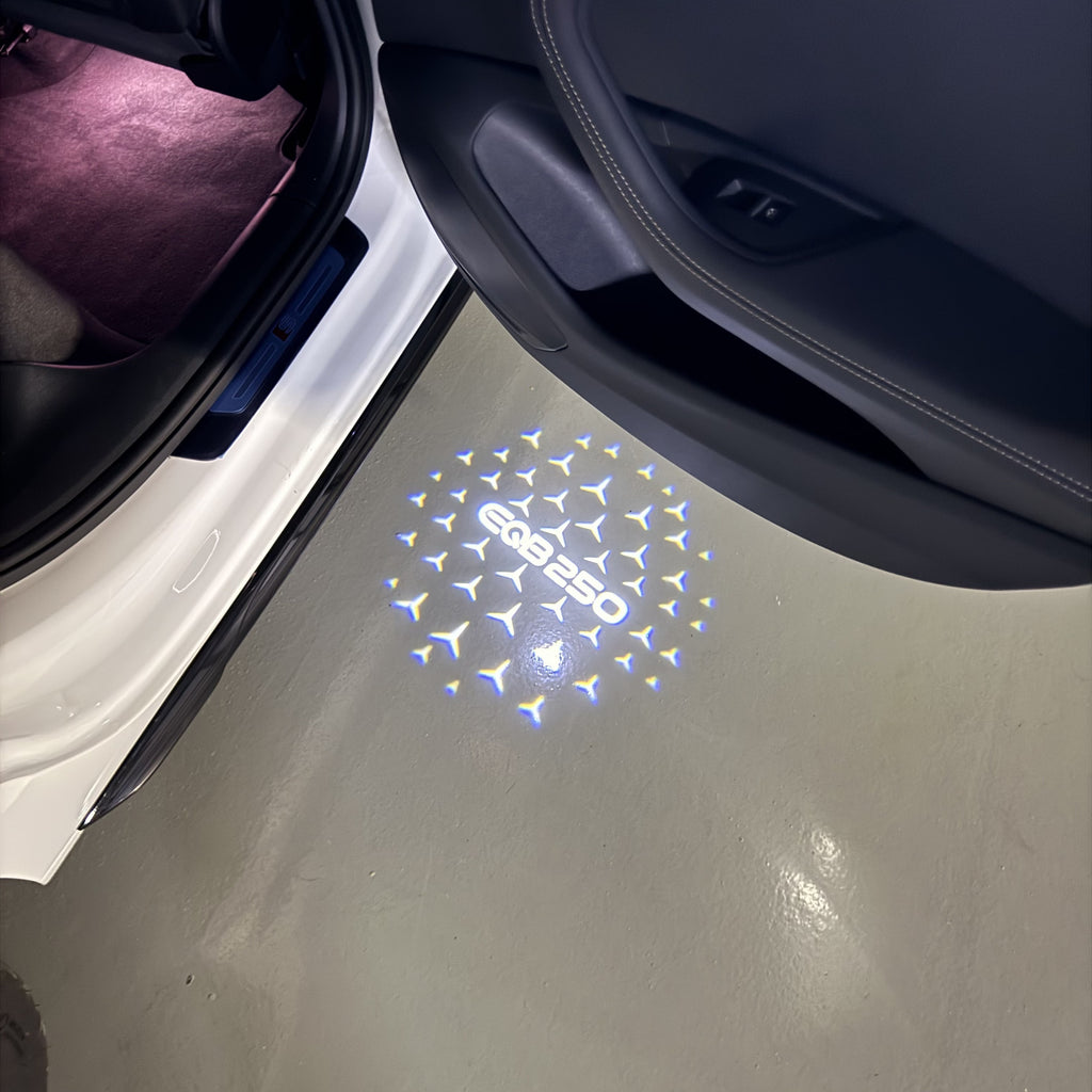 MERCEDES BENZ EQB 250 LOGO PROJECTOT LIGHTS  (quantity 1 = 1 set /2 door lights with 2 logo films)Nr.02M158