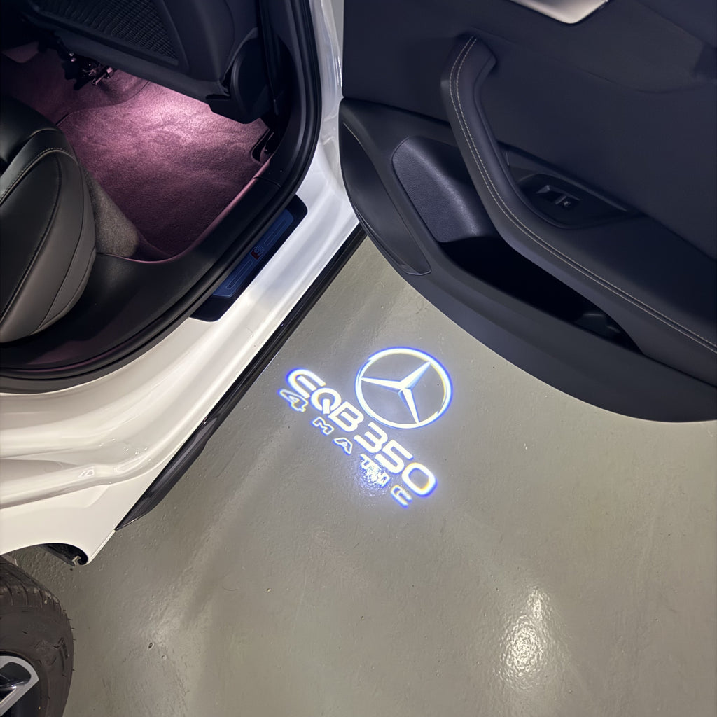 MERCEDES BENZ EQB 350 LOGO PROJECTOT LIGHTS  (quantity 1 = 1 set /2 door lights with 2 logo films)Nr.02M156