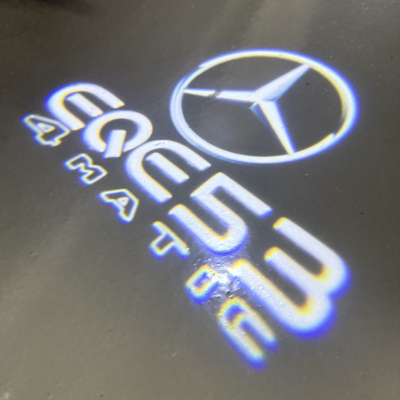 MERCEDES BENZ EQE 53 LOGO PROJECTOT LIGHTS  (quantity 1 = 1 set /2 door lights with 2 logo films)Nr.02M172