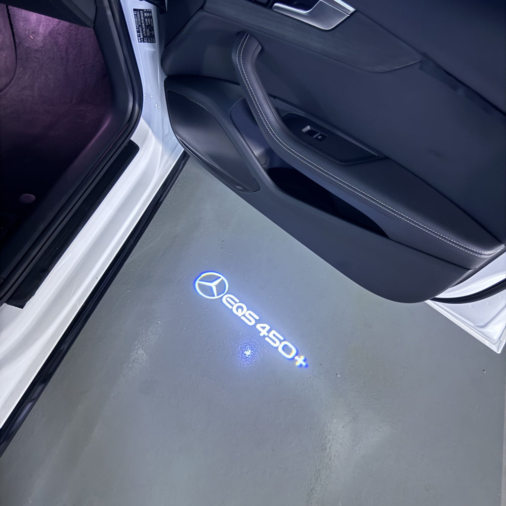 MERCEDES BENZ EQS 450+ LOGO PROJECTOT LIGHTS  (quantity 1 = 1 set /2 door lights with 2 logo films)Nr.02M182