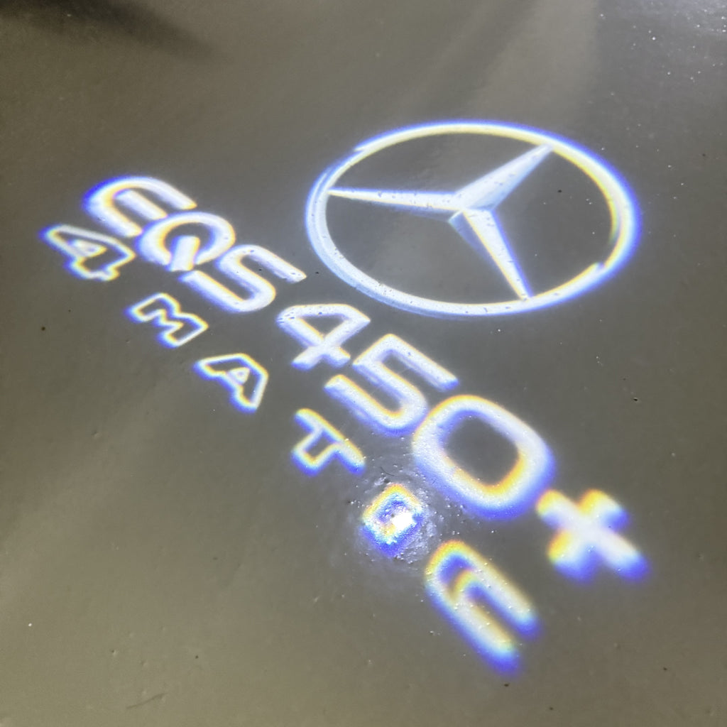 MERCEDES BENZ EQS 450+ LOGO PROJECTOT LIGHTS  (quantity 1 = 1 set /2 door lights with 2 logo films)Nr.02M181