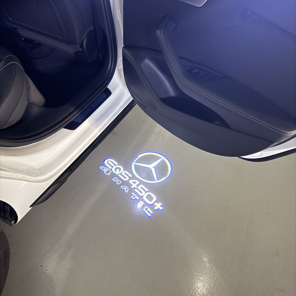 MERCEDES BENZ EQS 450+ LOGO PROJECTOT LIGHTS  (quantity 1 = 1 set /2 door lights with 2 logo films)Nr.02M181