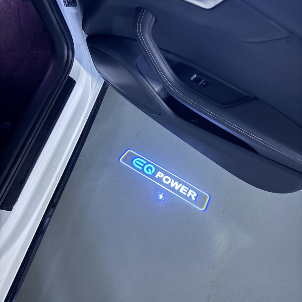 MERCEDES BENZ EQ LOGO PROJECTOT LIGHTS  (quantity 1 = 1 set /2 door lights with 2 logo films)Nr.02M244