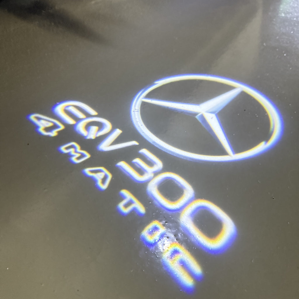 MERCEDES BENZ EQV 300  LOGO PROJECTOT LIGHTS  (quantity 1 = 1 set /2 door lights with 2 logo films)Nr.02M147