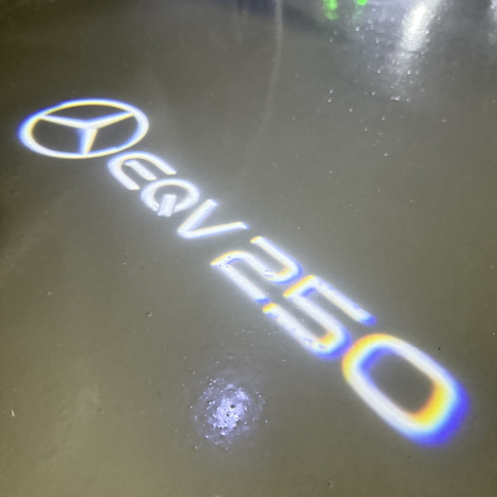 MERCEDES BENZ EQV 250  LOGO PROJECTOT LIGHTS  (quantity 1 = 1 set /2 door lights with 2 logo films)Nr.02M146