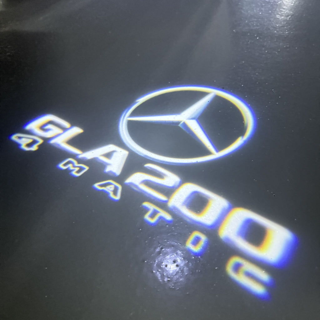 MERCEDES BENZ GLA 200 LOGO PROJECTOT LIGHTS  (quantity 1 = 1 set /2 door lights with 2 logo films)Nr.02M407