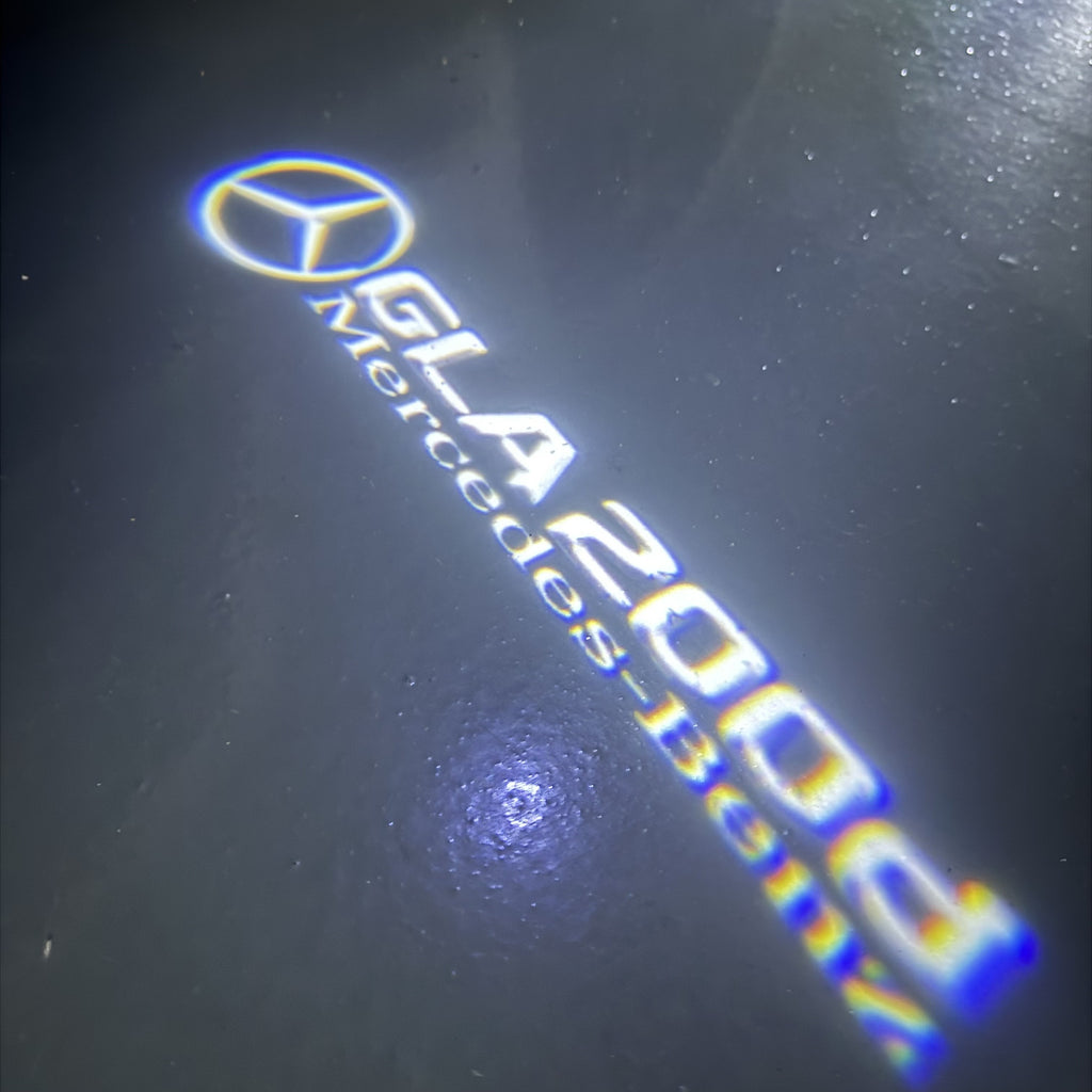 MERCEDES BENZ GLA 200d LOGO PROJECTOT LIGHTS  (quantity 1 = 1 set /2 door lights with 2 logo films)Nr.02M408