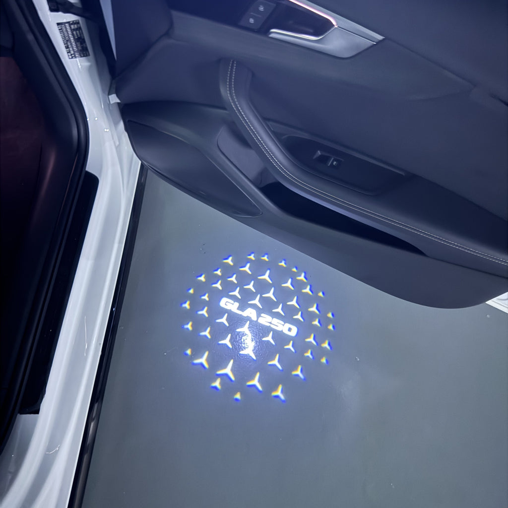 MERCEDES BENZ GLA 250 LOGO PROJECTOT LIGHTS  (quantity 1 = 1 set /2 door lights with 2 logo films)Nr.02M412