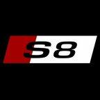 AUDI S8 LOGO PROJECTOT LIGHTS Nr.135  (quantity 1 = 2 Logo Films /2 door lights）