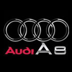AUDI A8 LOGO PROJECTOT LIGHTS Nr.46  (quantity 1 = 2 Logo Films /2 door lights）