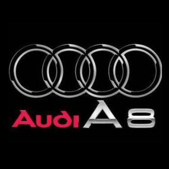 AUDI A8 LOGO PROJECTOT LIGHTS Nr.46 (quantità 1 = 2 pellicole logo /2 luci porta） 