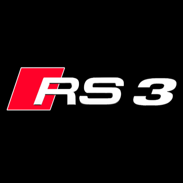 AUDI RS3 LOGO PROJECTOT LIGHTS Nr.52 (Menge 1 = 2 Logofolien /2 Türleuchten） 