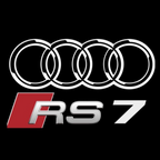 AUDI RS7 LOGO PROJECTOT LIGHTS Nr.138  (quantity 1 = 2 Logo Films /2 door lights）