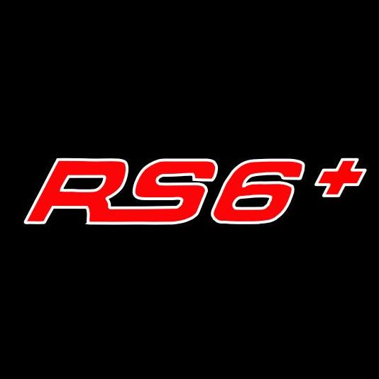 AUDI RS6 LOGO PROJECTOT LIGHTS Nr.76 (quantità 1 = 2 pellicole logo /2 luci porta） 