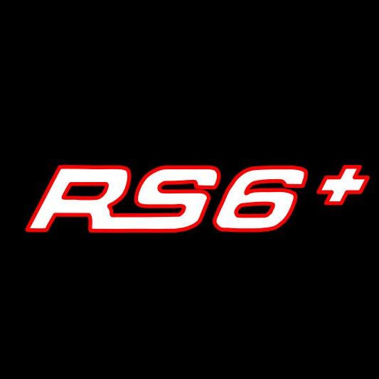 AUDI RS6 LOGO PROJECTOT LIGHTS Nr.76 (Menge 1 = 2 Logofolien /2 Türleuchten） 