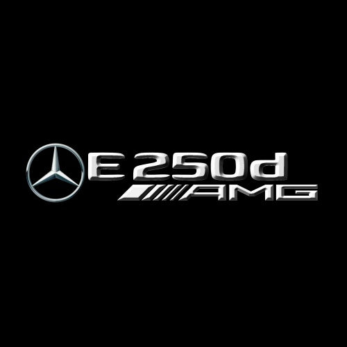 MERCEDES BENZ E250d OGO PROJECTOT LIGHTS  (quantity 1 = 1 set /2 door lights with 2 logo films)Nr.02M93