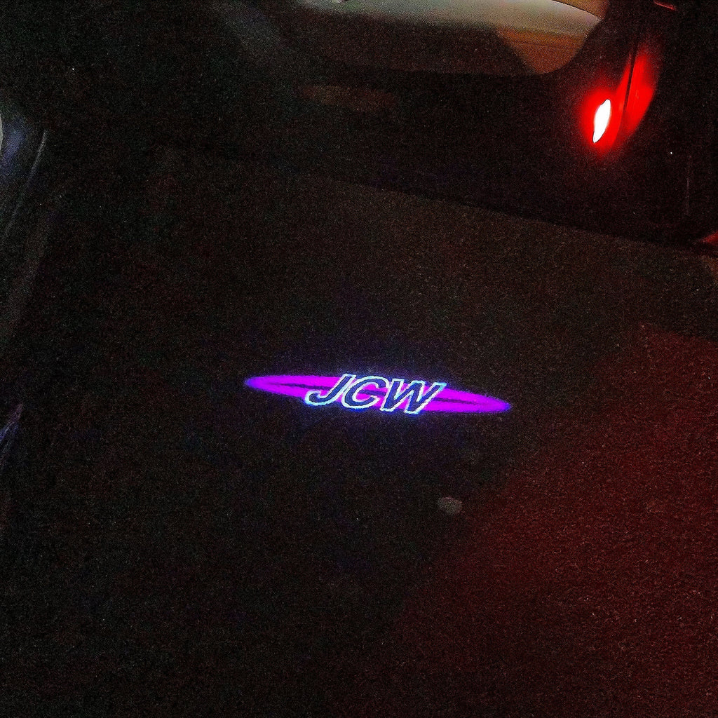 MINI JCW LOGO PROJECROTR LIGHTS Nr.118 (quantity  1 =  2 Logo Film /  2 door lights)