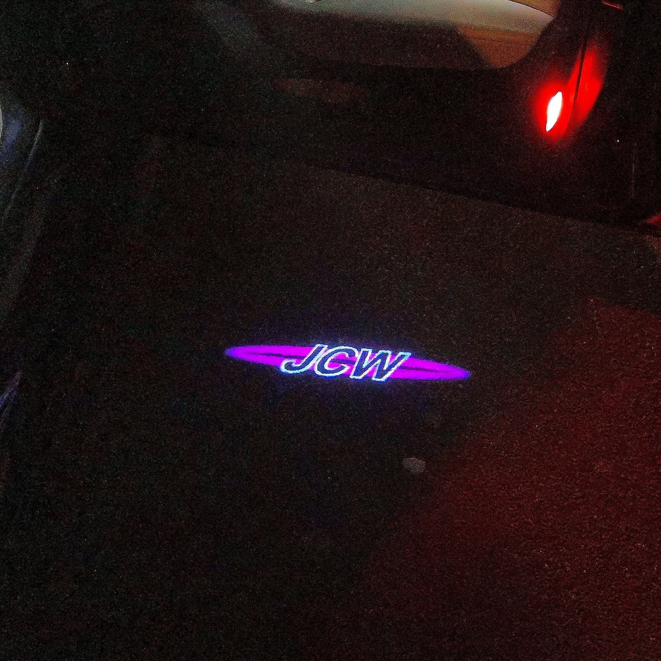 MINI JCW LOGO PROJECROTR LIGHTS Nr.118 (quantity  1 =  2 Logo Film /  2 door lights)