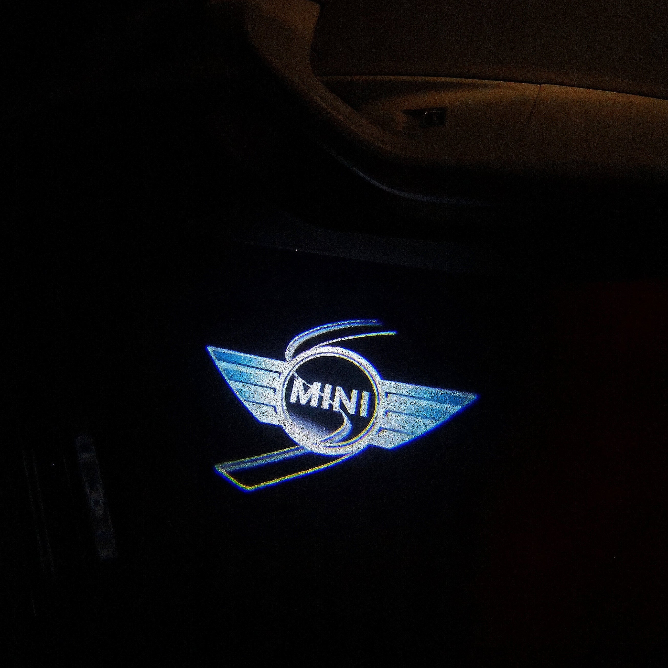 MINI S LOGO PROJECROTR LIGHTS Nr.52 (quantity  1 =  2 Logo Film /  2 door lights)