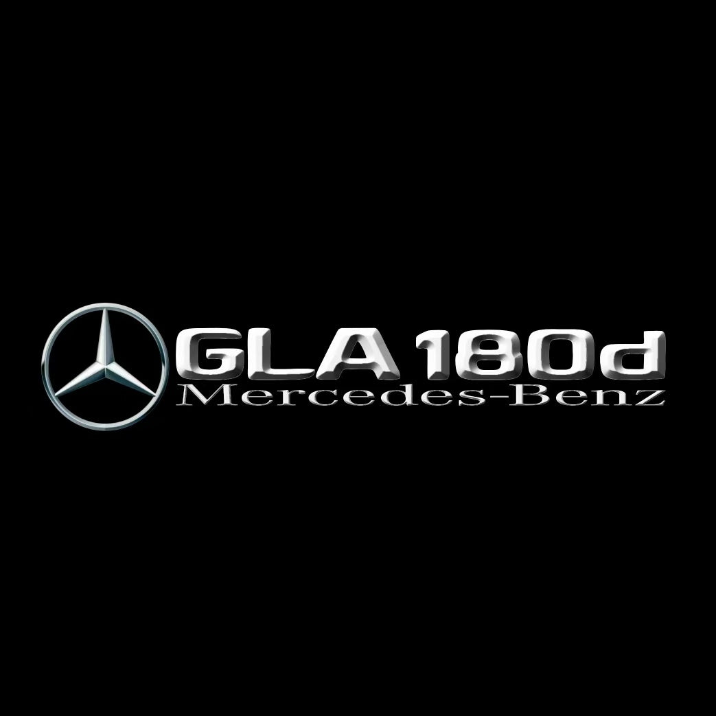 MERCEDES BENZ GLA 180d LOGO PROJECTOT LIGHTS  (quantity 1 = 1 set /2 door lights with 2 logo films)Nr.02M404