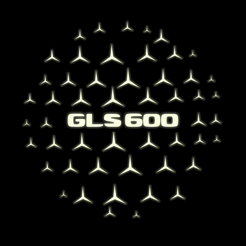 MERCEDES BENZ GLS 600 LOGO PROJECTOT LIGHTS  (quantity 1 = 1 set /2 door lights with 2 logo films)Nr.02M478