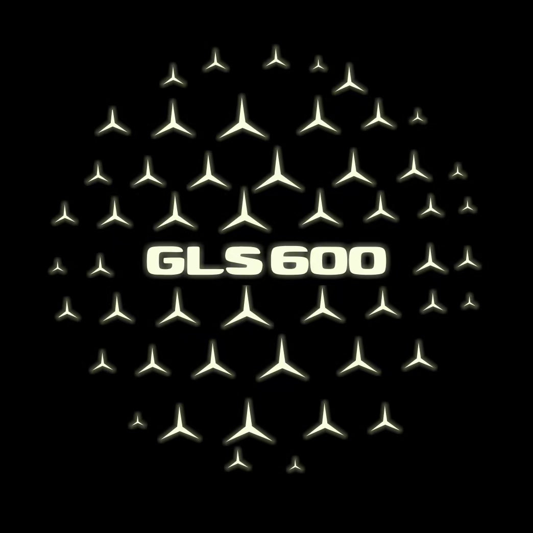 MERCEDES BENZ GLS 600 LOGO PROJECTOT LIGHTS  (quantity 1 = 1 set /2 door lights with 2 logo films)Nr.02M478