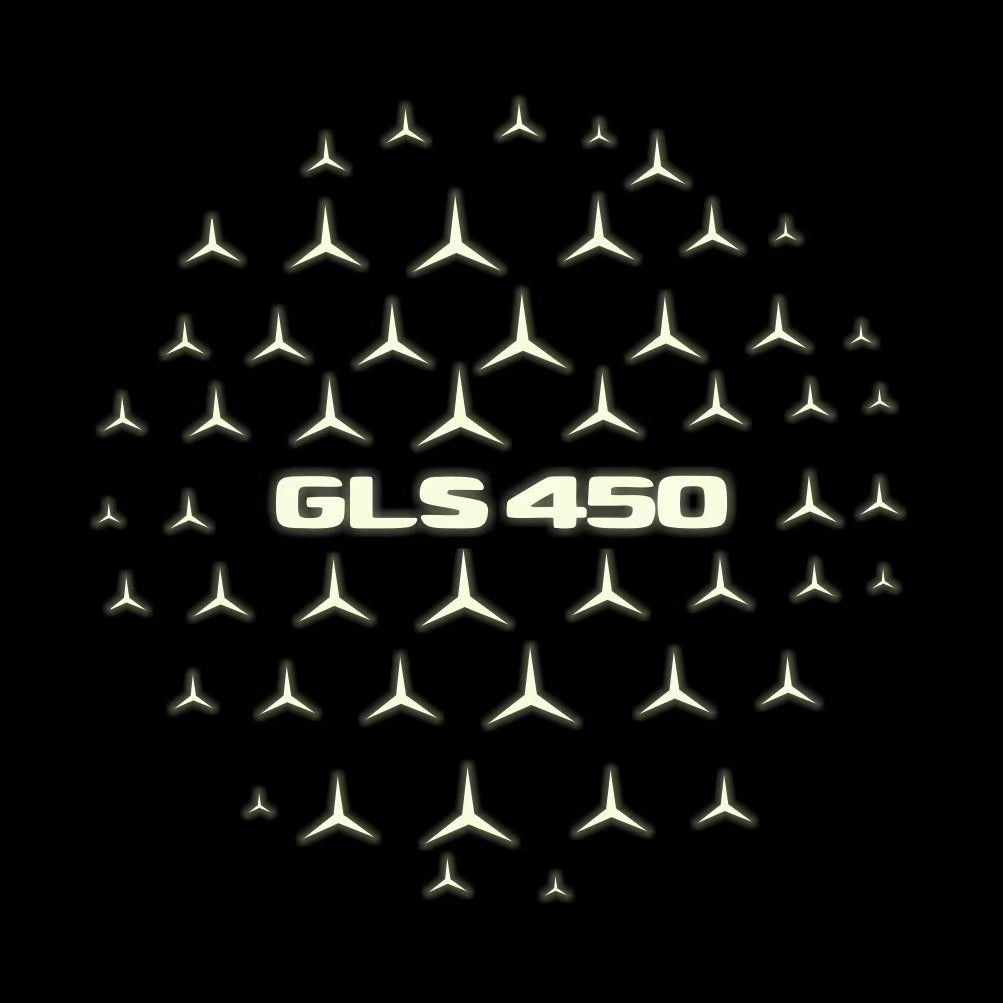 MERCEDES BENZ GLS 450 LOGO PROJECTOT LIGHTS  (quantity 1 = 1 set /2 door lights with 2 logo films)Nr.02M469