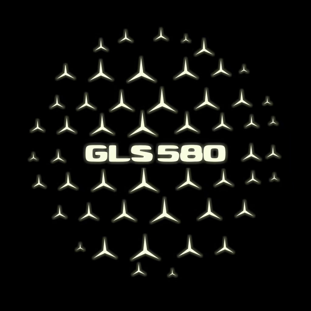 MERCEDES BENZ GLS 580 LOGO PROJECTOT LIGHTS  (quantity 1 = 1 set /2 door lights with 2 logo films)Nr.02M475