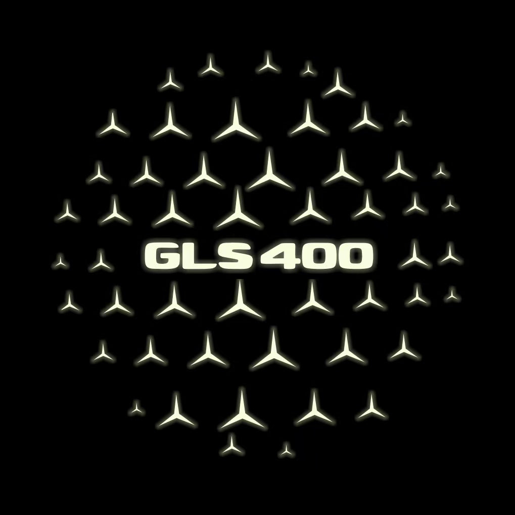 MERCEDES BENZ GLS 400 LOGO PROJECTOT LIGHTS  (quantity 1 = 1 set /2 door lights with 2 logo films)Nr.02M466