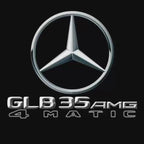 MERCEDES BENZ GLB35 AMG LOGO PROJECTOT LIGHTS  (quantity 1 = 1 set /2 door lights with 2 logo films)Nr.02M350