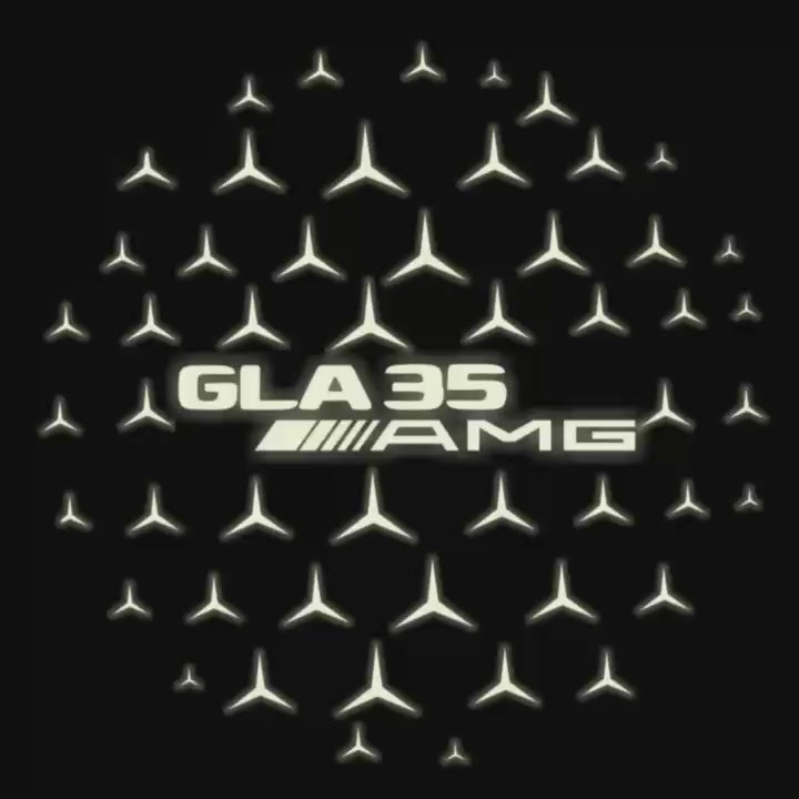 MERCEDES BENZ GLA35 AMG LOGO PROJECTOT LIGHTS  (quantity 1 = 1 set /2 door lights with 2 logo films)Nr.02M341