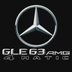 MERCEDES BENZ GLE63 AMG LOGO PROJECTOT LIGHTS  (quantity 1 = 1 set /2 door lights with 2 logo films)Nr.02M377